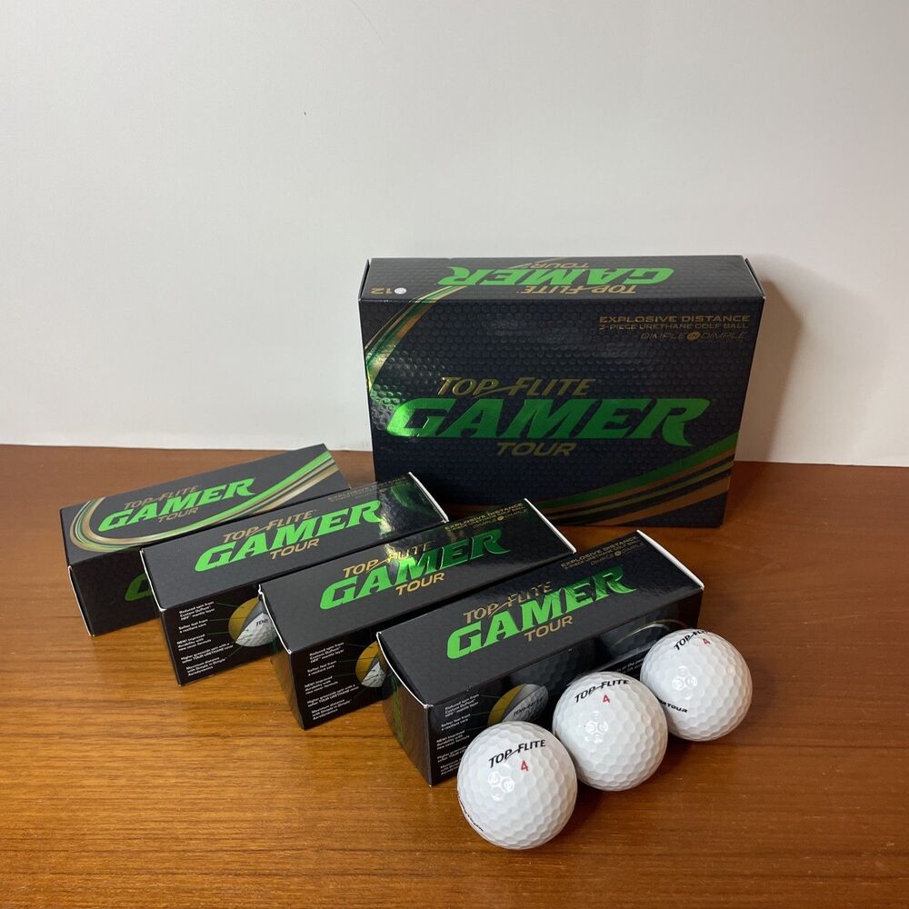Top-Flite Gamer Tour  Golf Balls 12 Pack Golf Ball Lot NEW